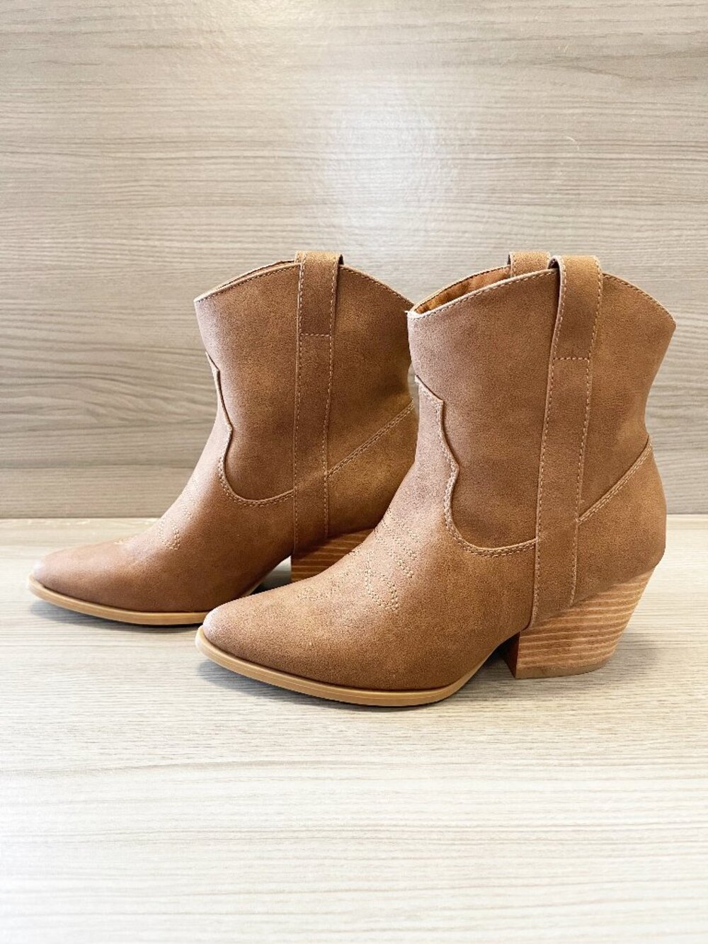 Rachel Zoe Tan Suede Ankle Booties